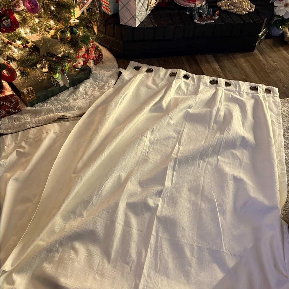 Cream Grommet Curtain Set (2 curtains)